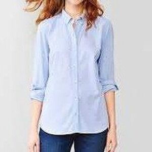 GAP 1969 Womens Blue 100% Cotton Long Sleeve Oxford Shirt Size Large